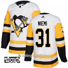 Barn Ishockey Pittsburgh Penguins Tröja Antti Niemi 31 Adidas 2017-2018 Vit Authentic